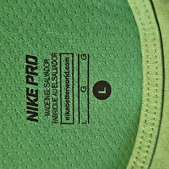 Green Nike Pro Tank Top - Picture 2 of 3